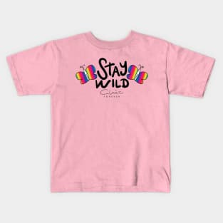 Stay Wild Chic Forever - Funny Humor Girly Quotes Kids T-Shirt